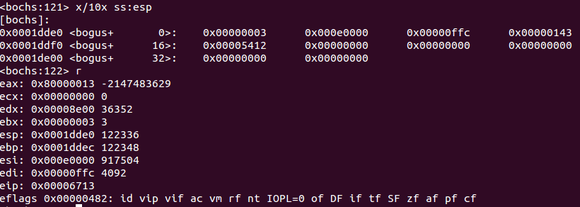 the stack content after saving calle-save registers